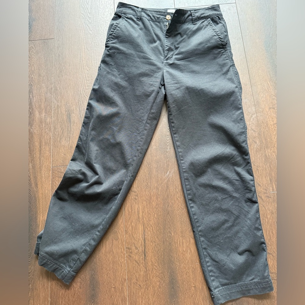 GAP high rise girlfriend khakis with washwell